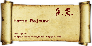 Harza Rajmund névjegykártya